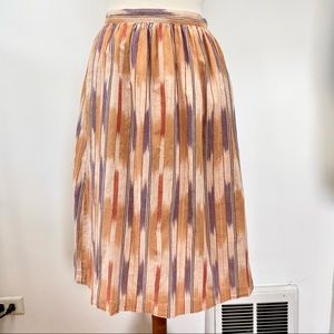 Vintage 90s Southwest Boho Midi Skirt Small